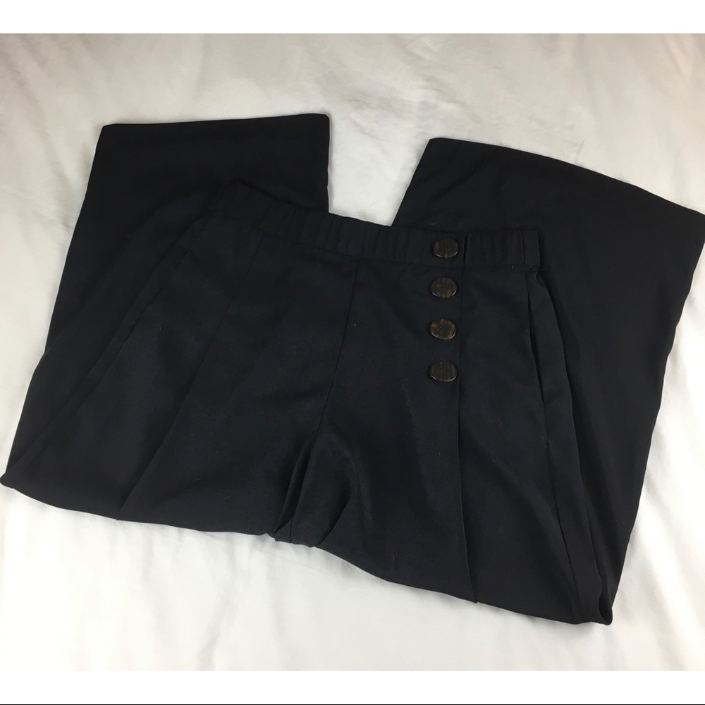 ZARA Black Flowy Bottoms - Picture 5 of 8